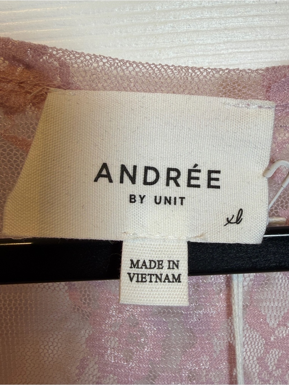 NWT Andrée by Unit Dusty Rose Lace Open Front Kimono Cardigan XL Boho Layering - Picture 3 of 8